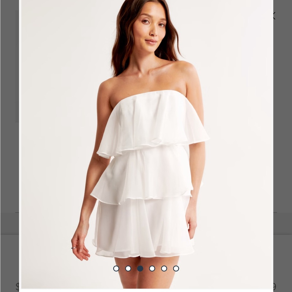 Elegant White Strapless Dress